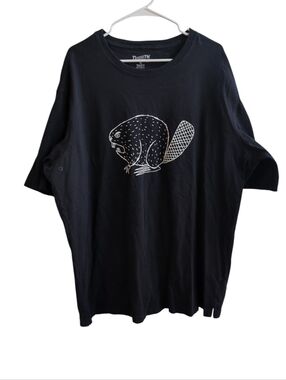 Duluth Trading Co Black Beaver Short Sleeve Tee Unisex 2x Relaxed Fit